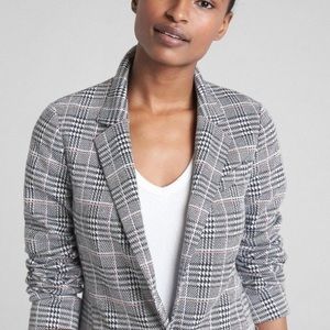 GAP Navy Plaid Blazer
